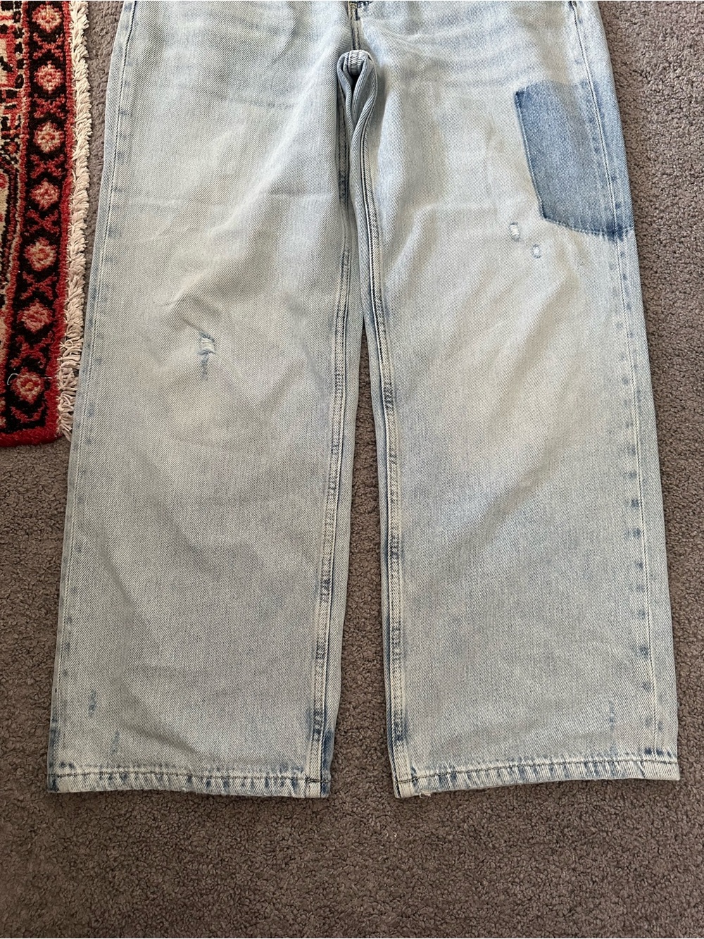 Pilcro Reworked Mid Rise Relaxed Straight Leg Jeans - Picture 6 of 8